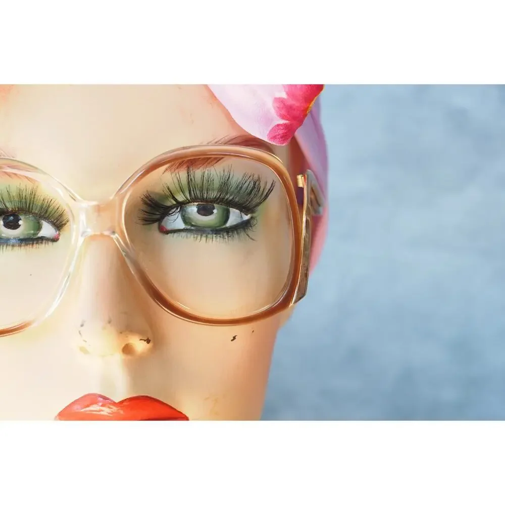 Vintage 1970s Eyeglasses Grandma Chic Boho Festival NOS Jackie O USA 52-15
